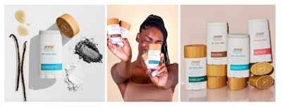 Raw Sugar Living’s new Simply Deo stands at the minimalist end of the whole-body spectrum. The single SKU is designed to cover and neutralize odor while enhancing freshness on the chest, under arms, on the thighs and the feet.