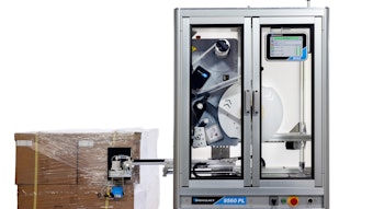 Videojet 9560 PL pallet labeling system can process up to 120 pallets per hour across diverse applications.