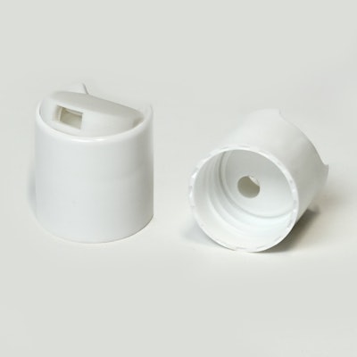 The E-Disc Top is available in a 24-410 flat neck finish and is suitable for medium to thick viscosities. It features a crab claw seal and fits 0.166- and 0.310-inch orifice sizes.