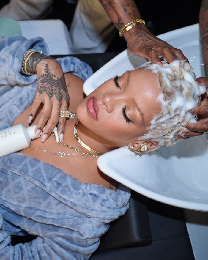 'Creating products that were easy to use, no matter your hair type or texture, and that included repair in every step and could keep up with me, was crucial,' Rihanna said of the launch of Fenty Hair.