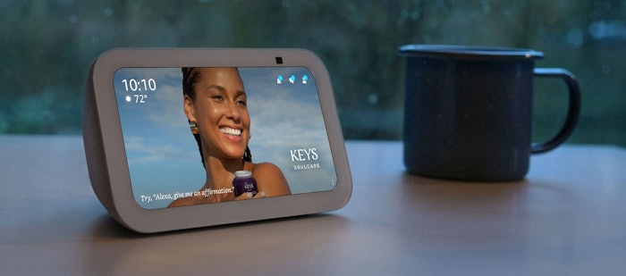 To enable the theme on Echo devices, customers can say, “Alexa, enable the Keys Soulcare theme.”