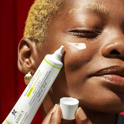 Recently, Kiehl's launched the Auto-Tone Discoloration & UV Solution SPF 30 treatment, which reportedly helps to “correct discoloration without shifting skin's natural tone, while helping to prevent future discolorations.”