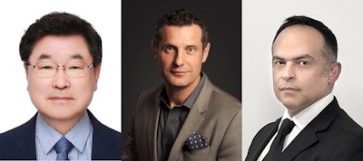 From left: From left: Yongchul Hur (CEO of Kolmar Laboratories and Kolmar USA), Philippe Warnery (GCCO) and George Rivera(CSO).