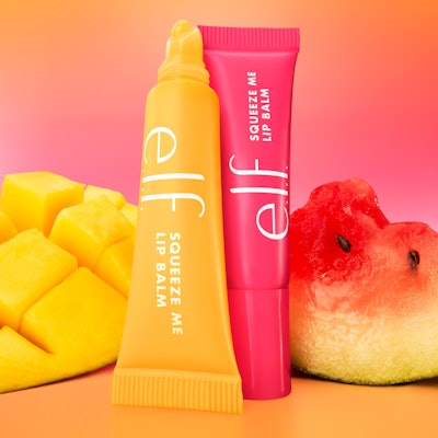 This makeup-meets-skin-care approach is exactly what consumers are seeking per Spate, which notes search growth for terms such as “hyaluronic lip balm.” It’s perhaps no surprise, then, that hyaluronic acid features prominently in e.l.f. Cosmetics’ Squeeze Me More Lip Balm.