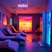 A stateoftheart sound and light therapy room using music and different colored lights to create a calming and restorative experience.
