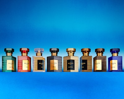 Les Éternels de Balmain Collection includes eight multi-layered scents from four distinctive olfactive families – Musk, Amber, Floral, and Woody.