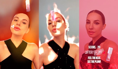 MaquillAR's Maybelline Lifter Plump AR effect.