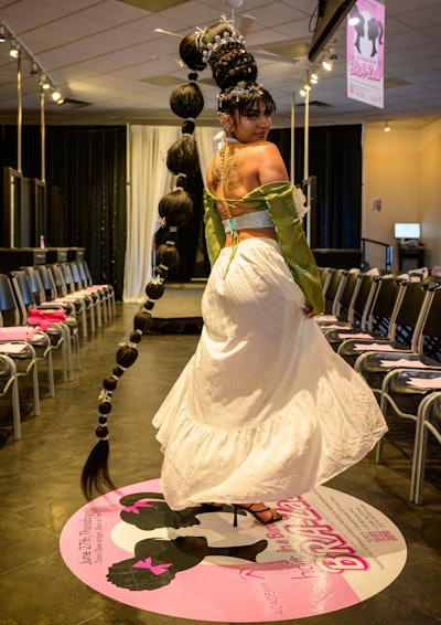 More than 100 students showcased their hairstyling and makeup skills and creativity with fun and fashionable looks centered around the theme “In a Barbie World.” They even designed the costumes for each look!