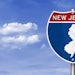 blue sky welcome to NJ highway sign