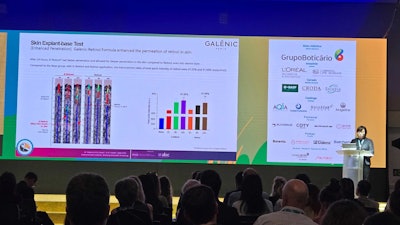 Sophia Yi Zhang of Yatsen Global/Galenic Skin Care presented on the potency of mixed retinol for enhanced effects and reduced irritation.