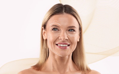 stock image SILAB woman smiling with arrows depicting tensor effects_LIFTILIENCE