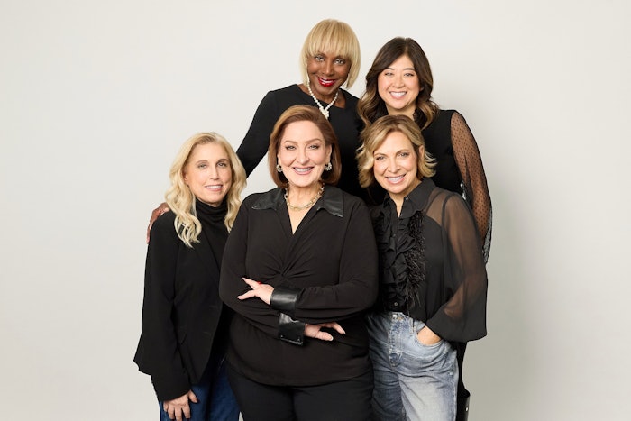The campaign features heartfelt anecdotes from Laura Geller herself (center), alongside inspiring female founders who share their own aging journeys.