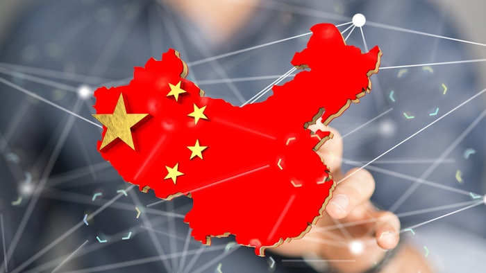 China map graphic overlay digital tech concept