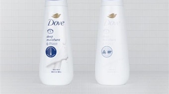 Dove’s new Shower Sensor Body Wash bottle changes color to warn when water is too hot, helping protect your skin's natural moisture.