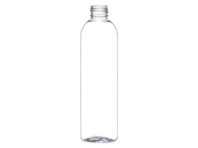 100% PET PCR 8 oz clear bottle from McKernan Packaging Clearing House