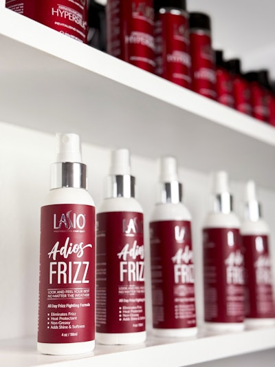 'Lasio offers a complete line of professional-grade, frizz-fighting haircare solutions designed for all hair types,' says Ramos. 'Our hero products are Adios Frizz and California Keratin.'