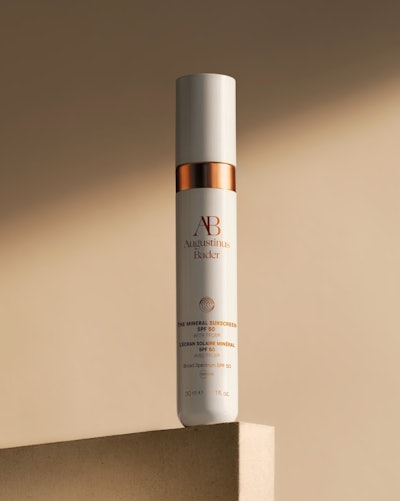 Augustinus Bader’s recently launched The Mineral Sunscreen SPF 50 (price point: $140) comprises non-nano zinc oxide and titanium dioxide and the company’s core TFC8 technology.