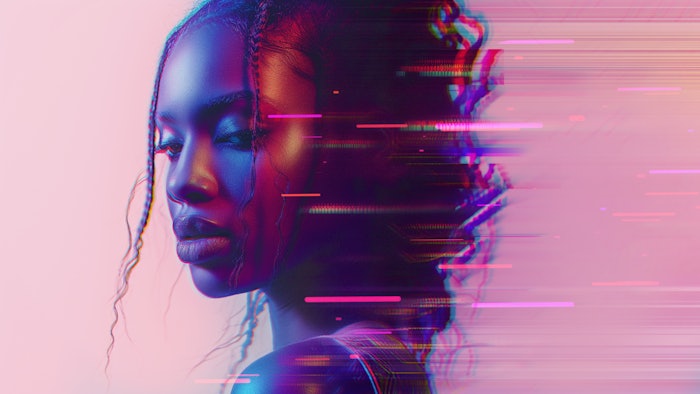 Woman Pink Background Braids Glitchy Hot Pink Effects Adobe Stock 733070590