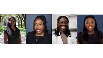 SCC Madam C.J. Walker Scholarship 2025 Honorees (from L): Chinaza Munonye, University of South Florida, and Lanesa Mahon, University of Cincinnati (winners); and Ajoa Jamila (AJ) Addae, University of California, Los Angeles, and Lauren Forney, Spelman College (finalists)