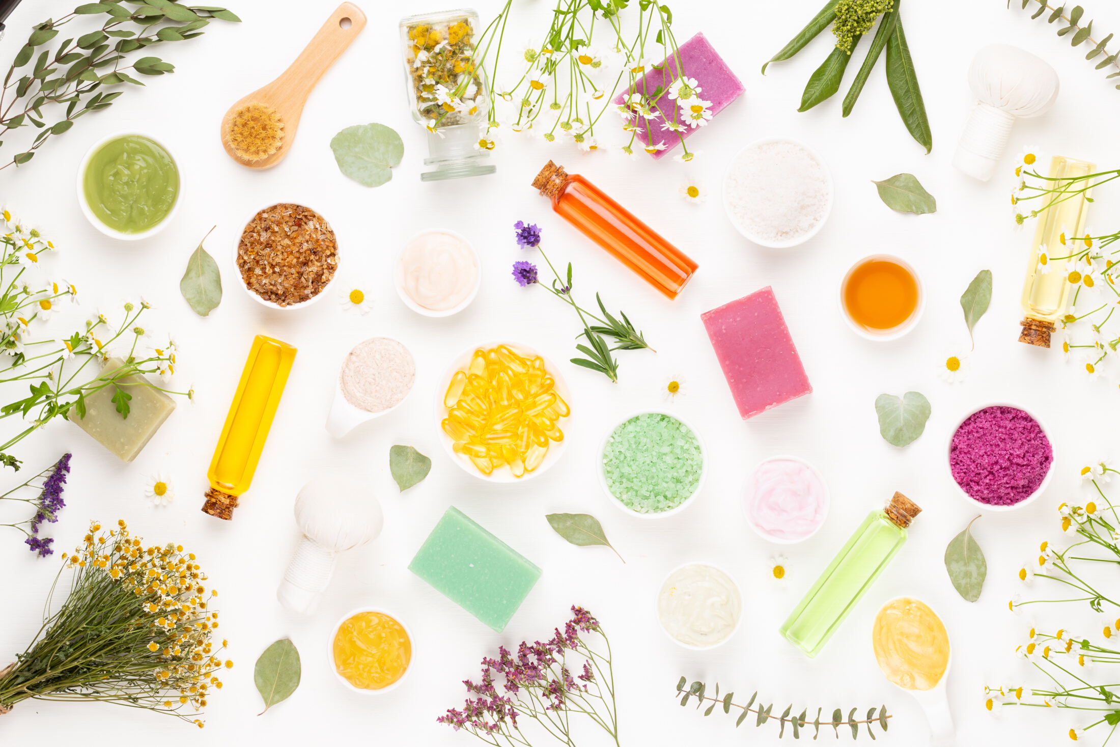 Splay Of Various Ingredients For Beauty And Skin Care Adobe Stock 281695104