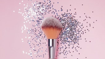 Blush Brush Pink Background Silver Confe Adobe Stock 291736907