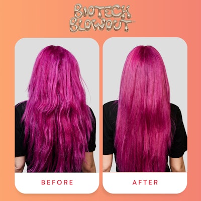 The dual-action system is built on two different molecules that work together to create a scaffold-like structure to deliver hair transformation from the inside out.