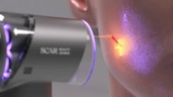 The award-winning device is the first of its kind, offering an all-in-one solution that combines scar treatment with cosmetic coverage.