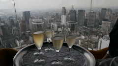 Toast Champagne Nyc Buildings Adobe Stock 437254918