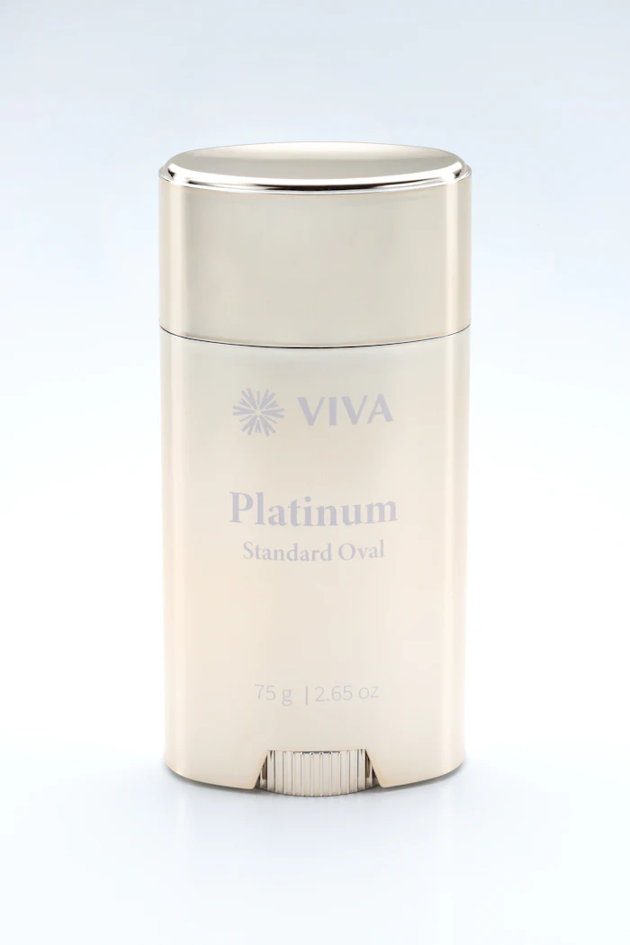 Viva&rsquo;s Platinum Series, which uses advanced vacuum metallization to create mirror-like metallic finishes on jars, closures, sticks, lip gloss bottles and other packaging components.