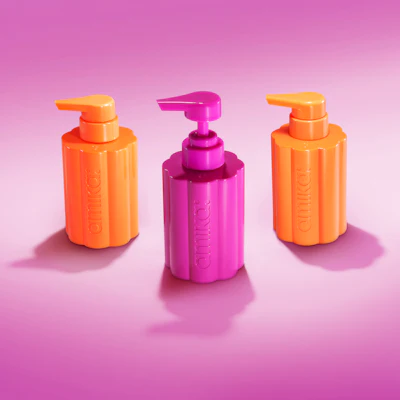 Berlin Packaging’s designers created the Amika “forever friend” reusable and refillable shampoo and conditioner bottles.