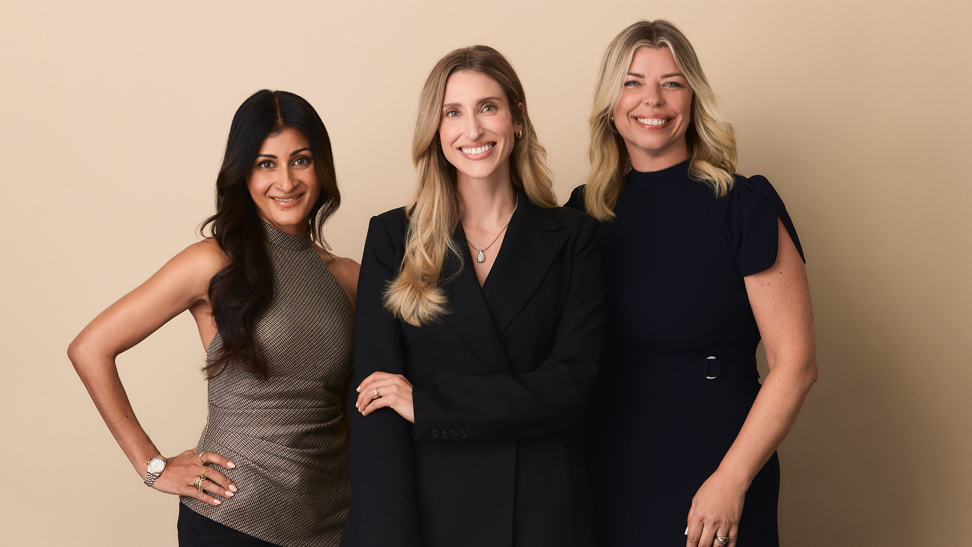 From left: Toral Patel, CMO; founder Samantha Ellis, MD; and Nathalie Kristo, CEO.