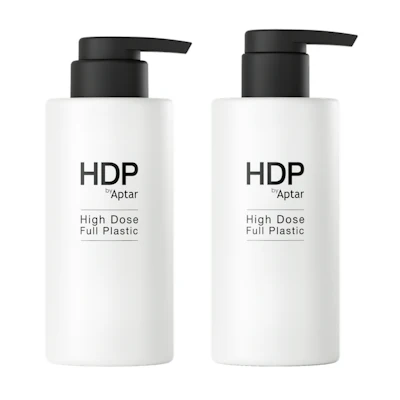 Aptar’s HDP Pump supports the shift in consumer hair care habits with a high-dose 3.5 cc-per-stroke format designed for shampoos, conditioners and other products used in larger quantities.