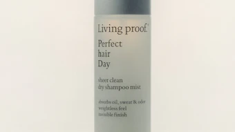 The micellar-powered mist uses a patent-pending Micellar Bi-phase Cleansing System designed to loosen and absorb oil while delivering what Living Proof describes as a 100% invisible finish and weightless feel.
